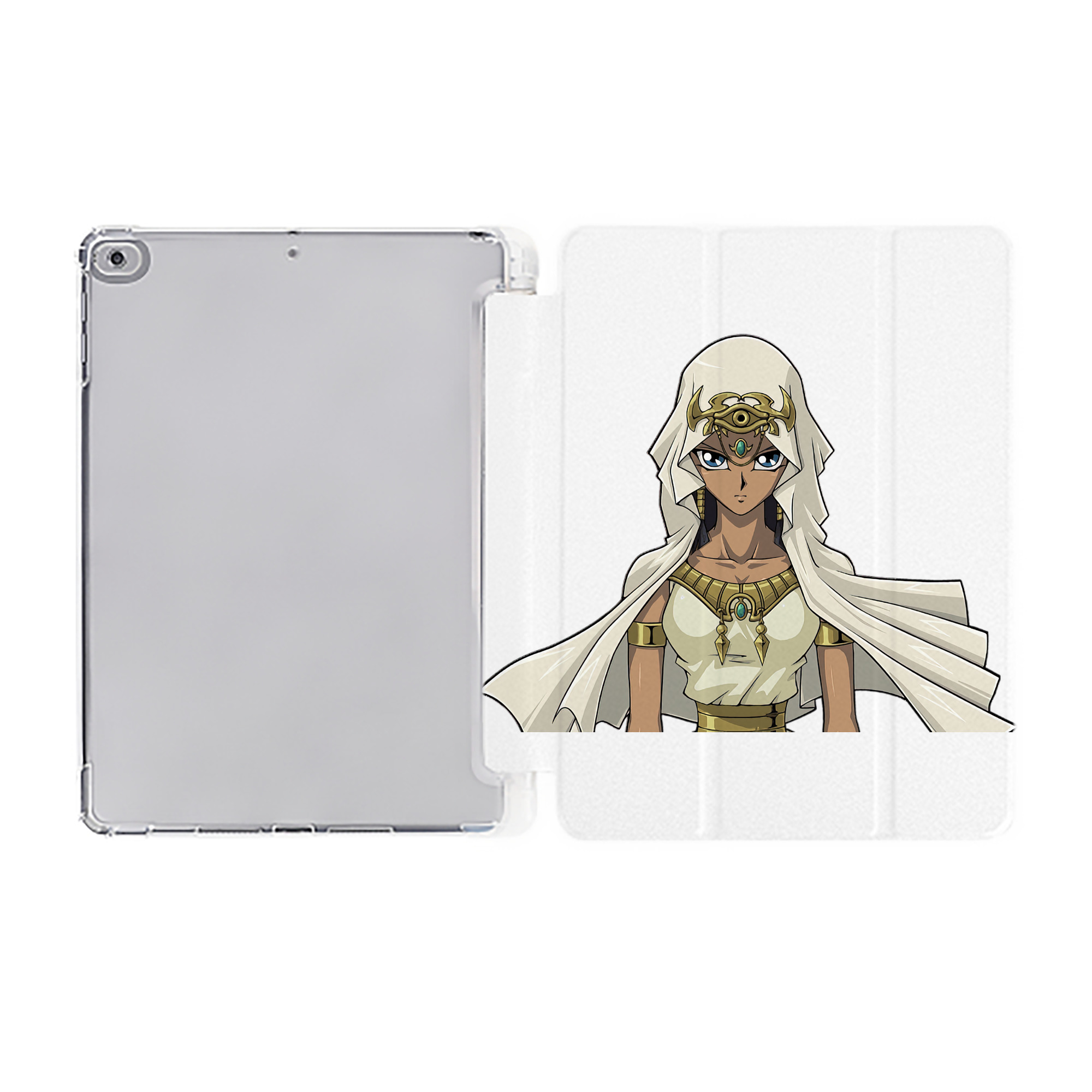 （画像用） 遊☆戯☆王 Yu-Gi-Oh! IPad ケース ペン収納付き 三つ折りスタンド PUレザー×シリコン 対応機種9.5/10.5/10.9インチ